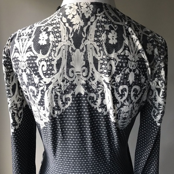 BCBGMaxAzria Lace Print Adele Wrap Dress - Picture 4 of 5